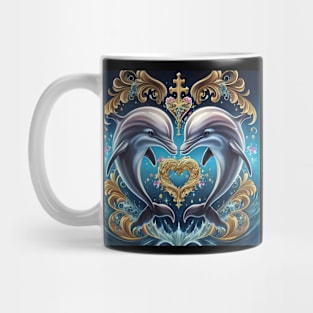 Dolphin Hearts Of Love 12 Mug